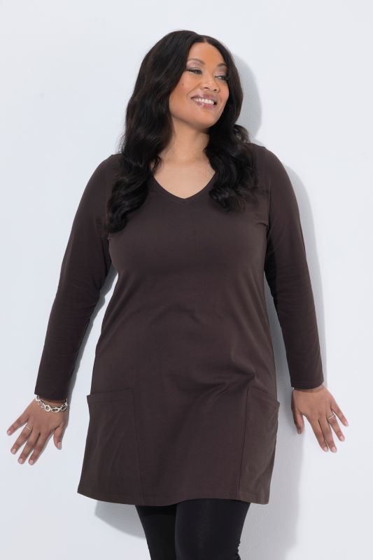 Empire A-Line Knit Pocket Tunic