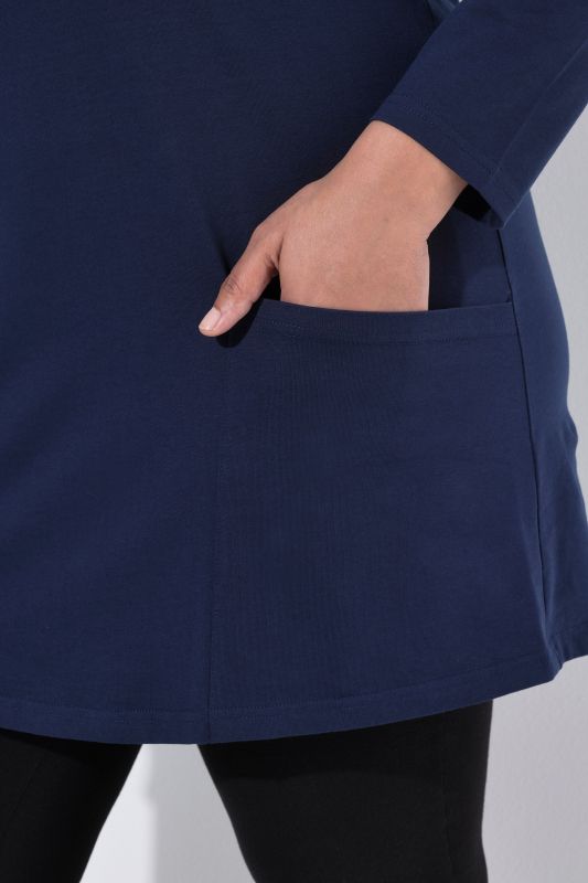 Empire A-Line Knit Pocket Tunic