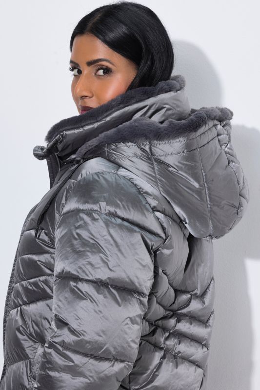 HYPRAR Metallic Quilted Coat