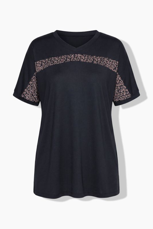 Quick Drying Short Sleeve Leopard Stripe Tee