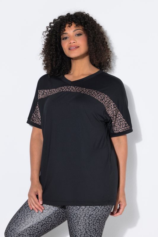 Quick Drying Short Sleeve Leopard Stripe Tee