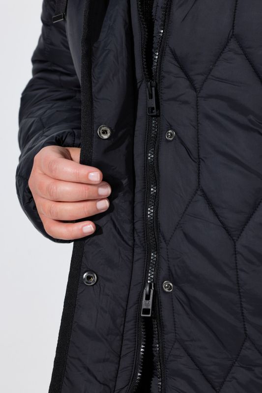 Geometric Quilted Longline Jacket
