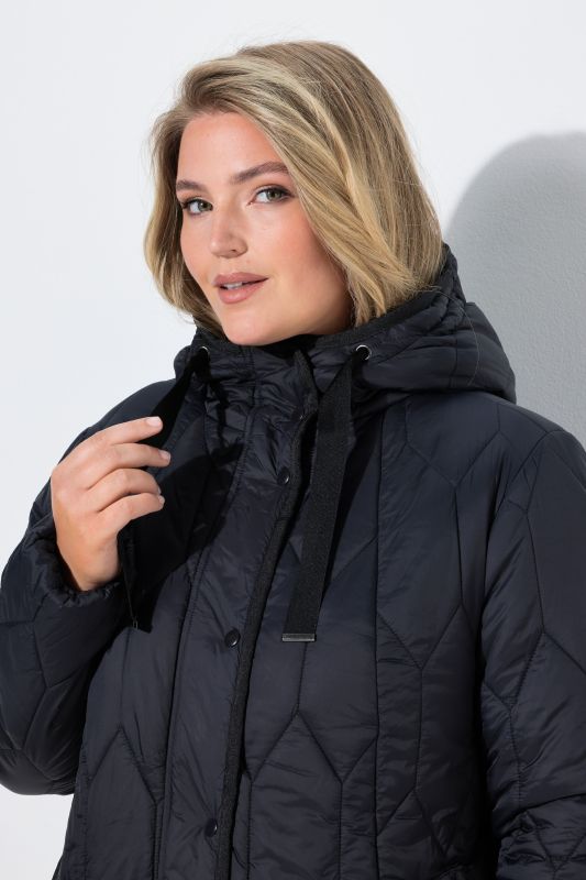 Geometric Quilted Longline Jacket