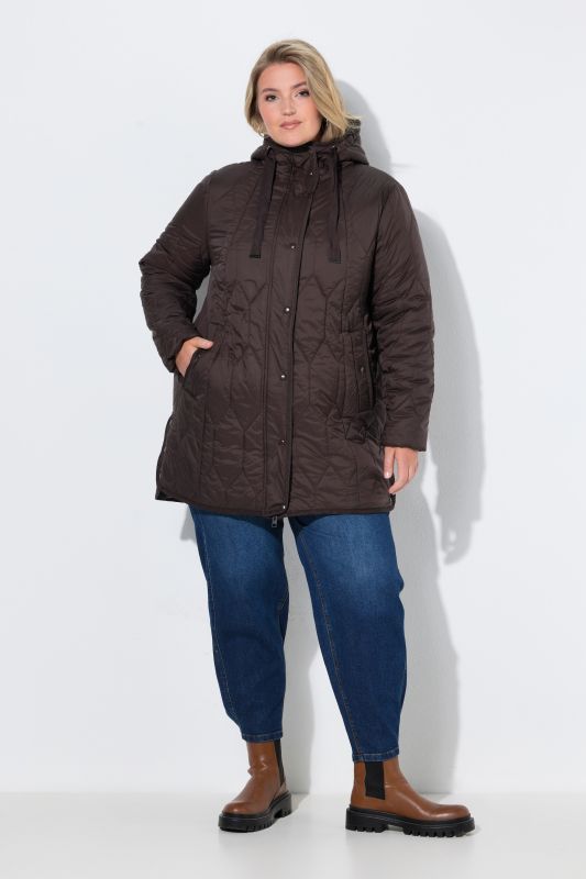 Geometric Quilted Longline Jacket