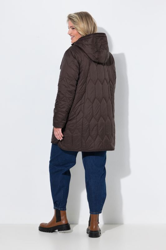 Geometric Quilted Longline Jacket