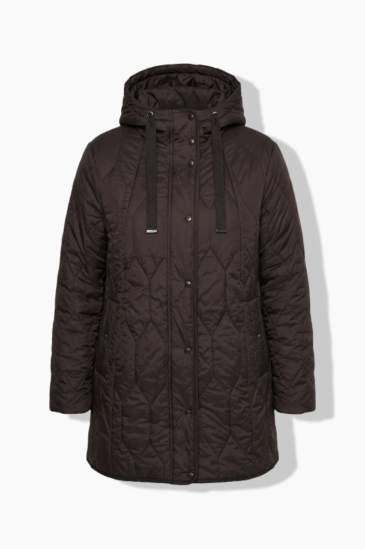 Geometric Quilted Longline Jacket