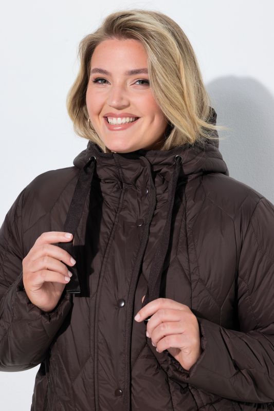 Geometric Quilted Longline Jacket