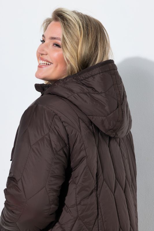 Geometric Quilted Longline Jacket