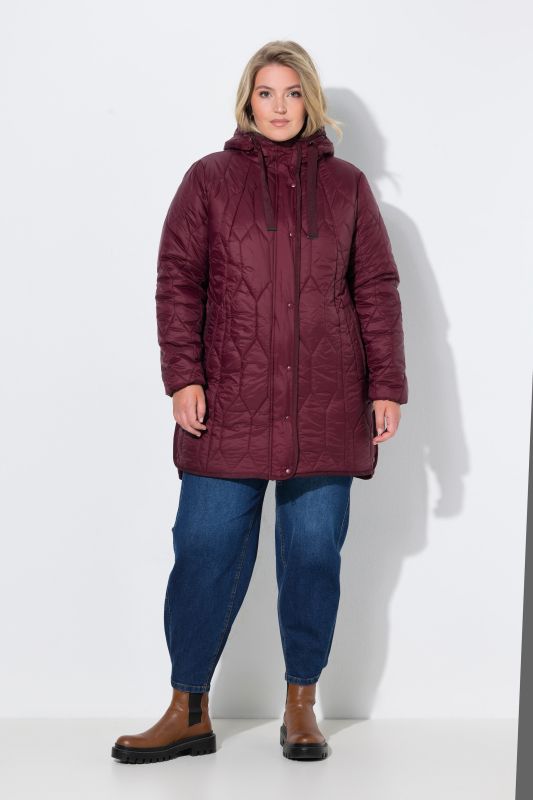 Geometric Quilted Longline Jacket