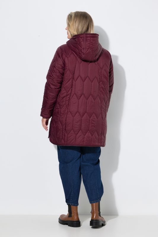 Geometric Quilted Longline Jacket