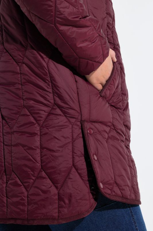 Geometric Quilted Longline Jacket