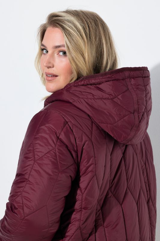 Geometric Quilted Longline Jacket