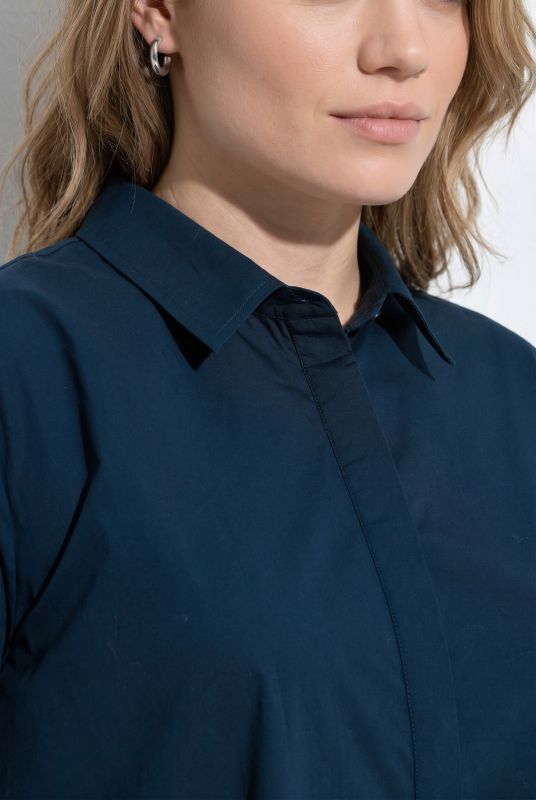 3/4 Sleeve Lyocell Shirt Dress