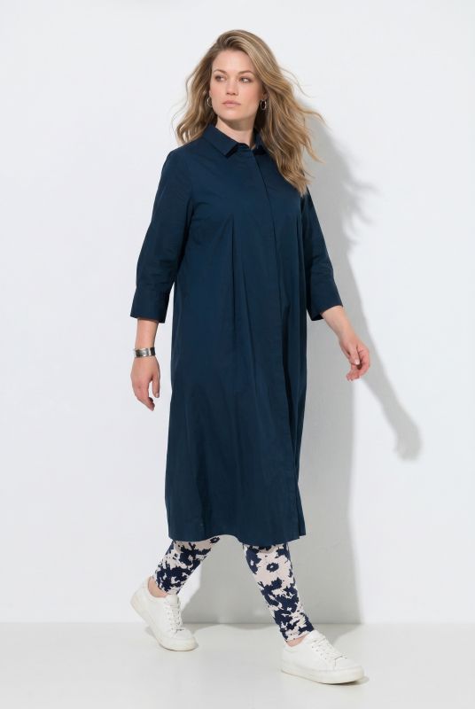 3/4 Sleeve Lyocell Shirt Dress