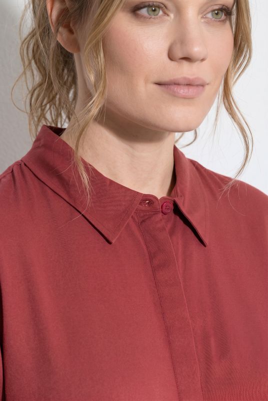 3/4 Sleeve Lyocell Shirt Dress
