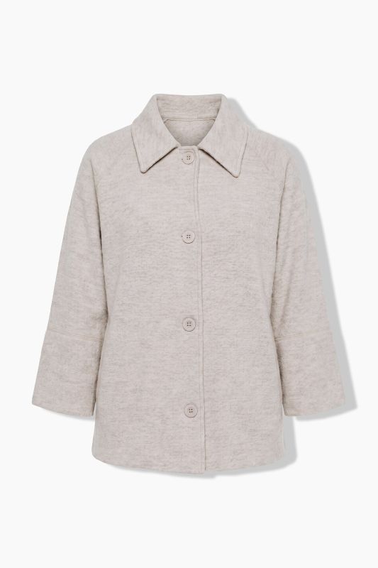 Boiled Wool Blend Oversized Jacket