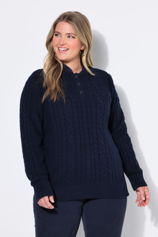Long Sleeve Cable Knit Sweater