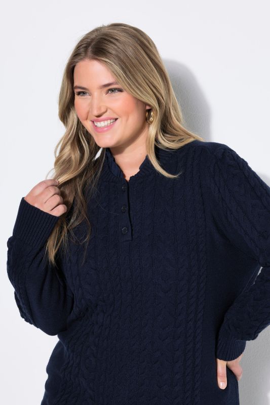 Long Sleeve Cable Knit Sweater