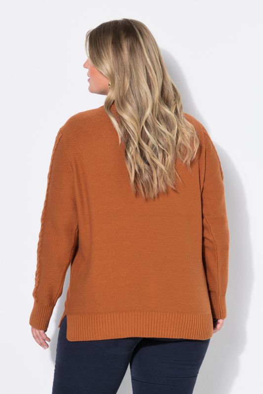 Long Sleeve Cable Knit Sweater