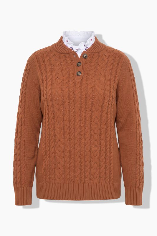 Long Sleeve Cable Knit Sweater