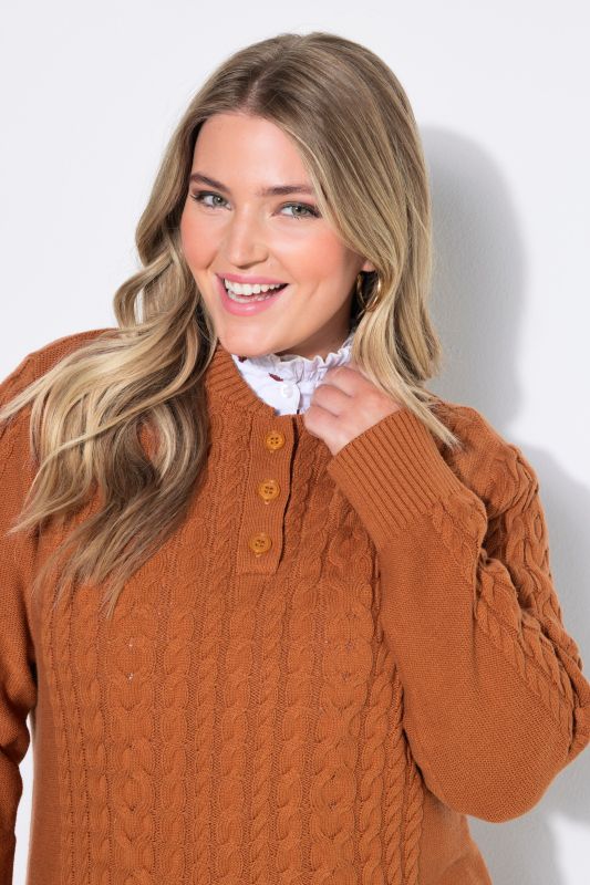 Long Sleeve Cable Knit Sweater