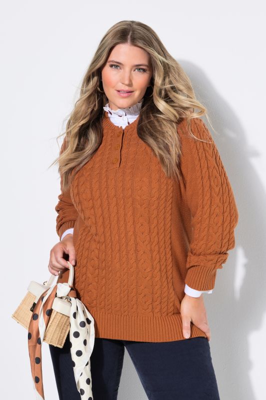 Long Sleeve Cable Knit Sweater