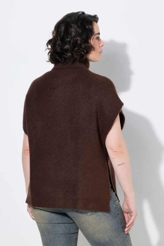 Turtleneck Button Detail Sweater Vest