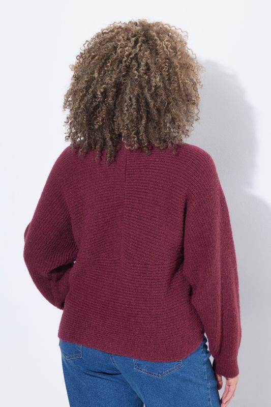 Wrap Look V-Neck Long Sleeve Sweater