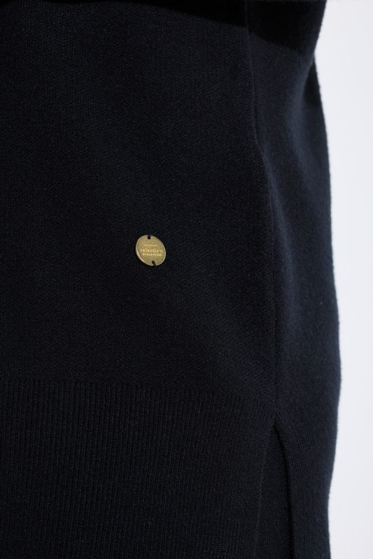 Rhinestone Studded Long Sleeve Turtleneck Sweater
