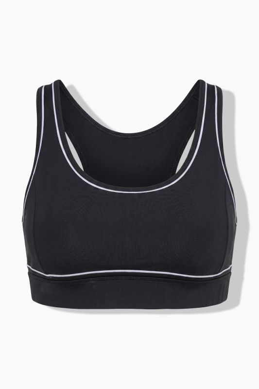 Contrast Piping Racerback Sports Bra