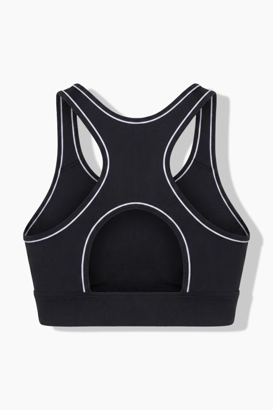 Contrast Piping Racerback Sports Bra