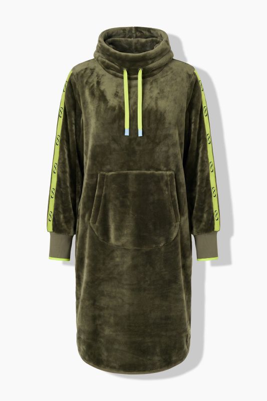 Plush Teddy Fleece Turtleneck Dress