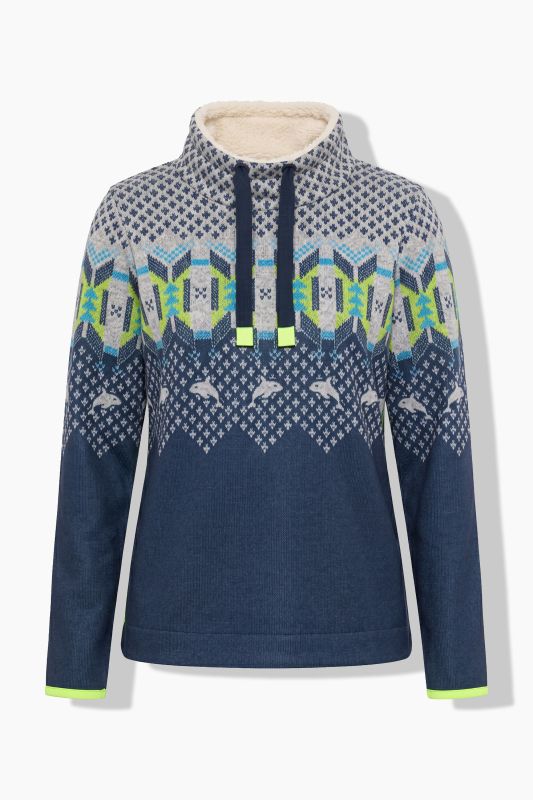Maritime Alpine Stripe Turtleneck Sweater