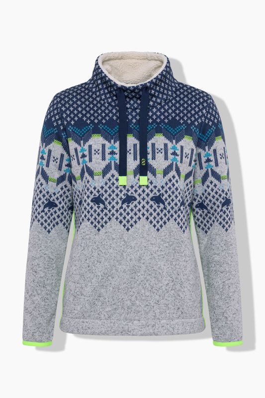 Maritime Alpine Stripe Turtleneck Sweater