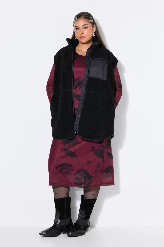 Oversized Teddy Zip Vest