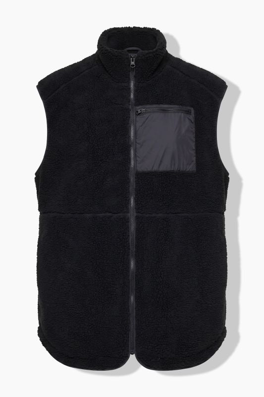 Oversized Teddy Zip Vest