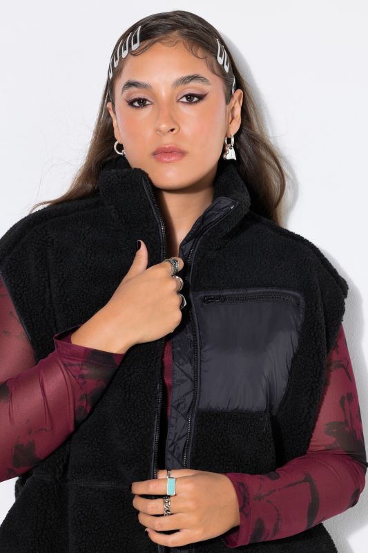 Oversized Teddy Zip Vest