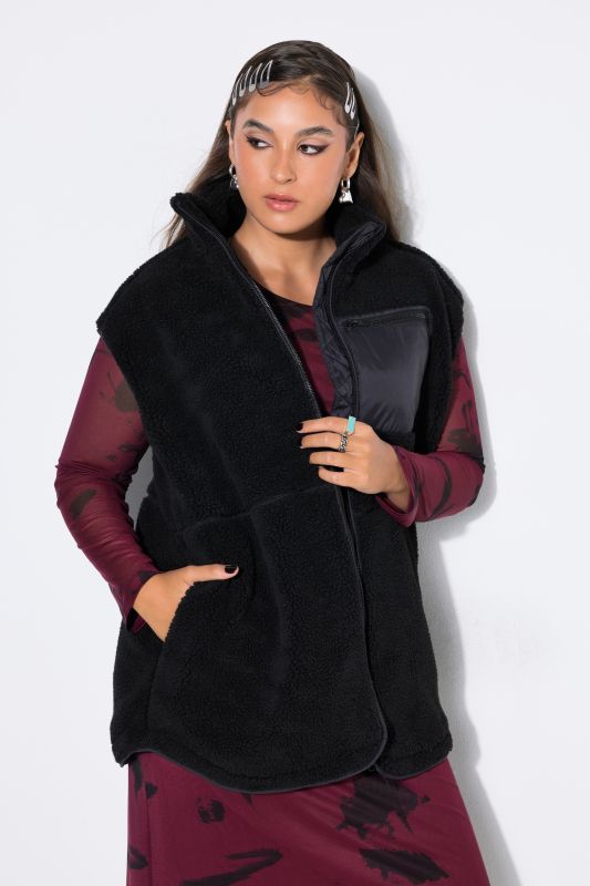Oversized Teddy Zip Vest