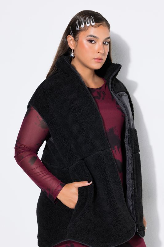 Oversized Teddy Zip Vest