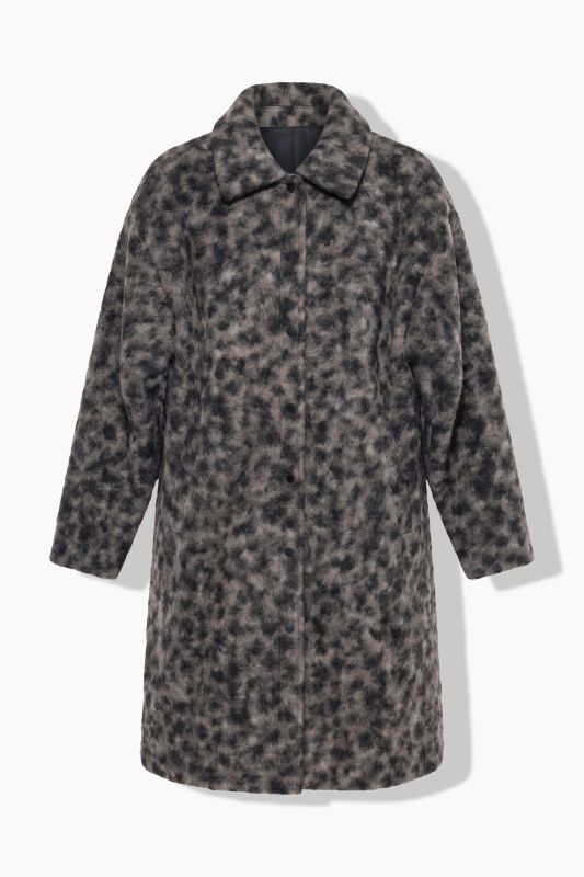 Leopard Print Teddy Longline Coat