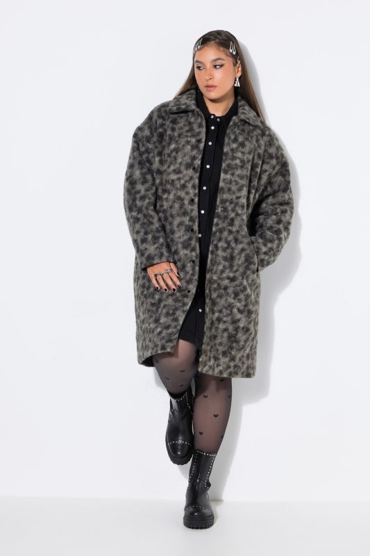 Leopard Print Teddy Longline Coat