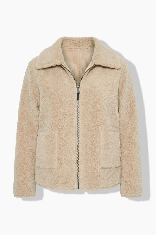 Reversible Faux Suede/Teddy Fleece Jacket