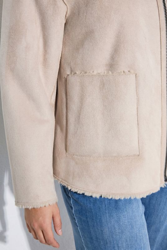 Reversible Faux Suede/Teddy Fleece Jacket