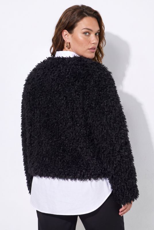 Cropped Faux Fur Jacket