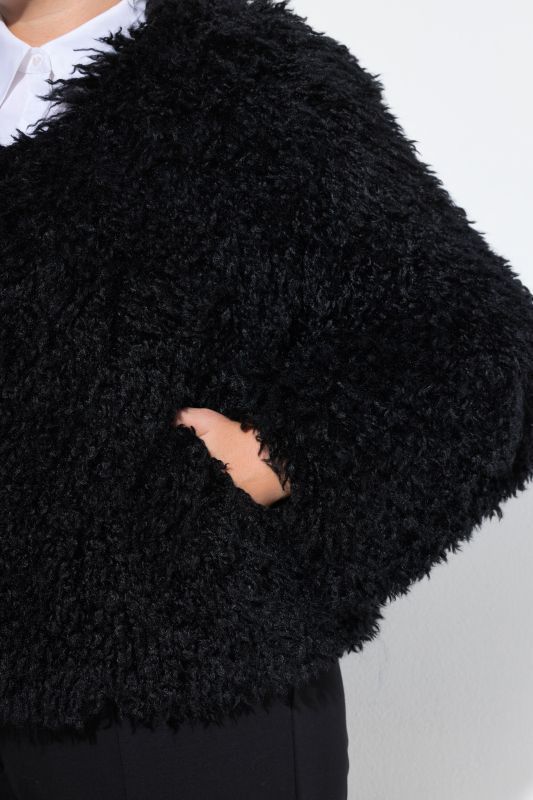 Cropped Faux Fur Jacket