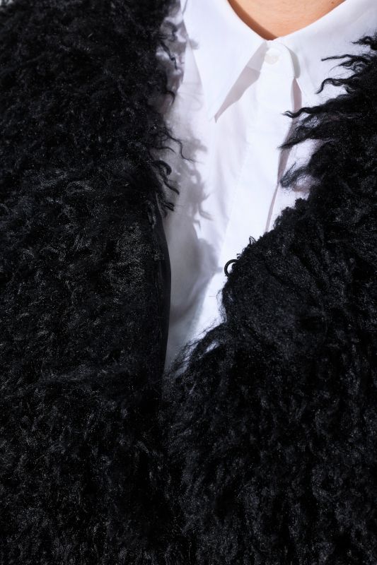 Cropped Faux Fur Jacket