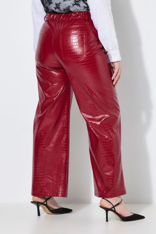 Faux Crocodile Leather Pants