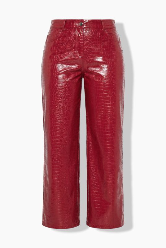Faux Crocodile Leather Pants
