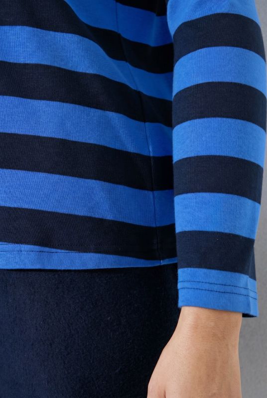 Striped Long Sleeve Crew Neck Tee