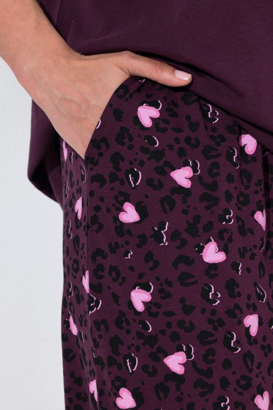 Heart Print 2 Piece Pajama Set